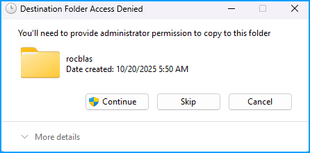 Continue Protected Folder Access