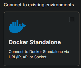 Portainer Docker Standalone Environment Option