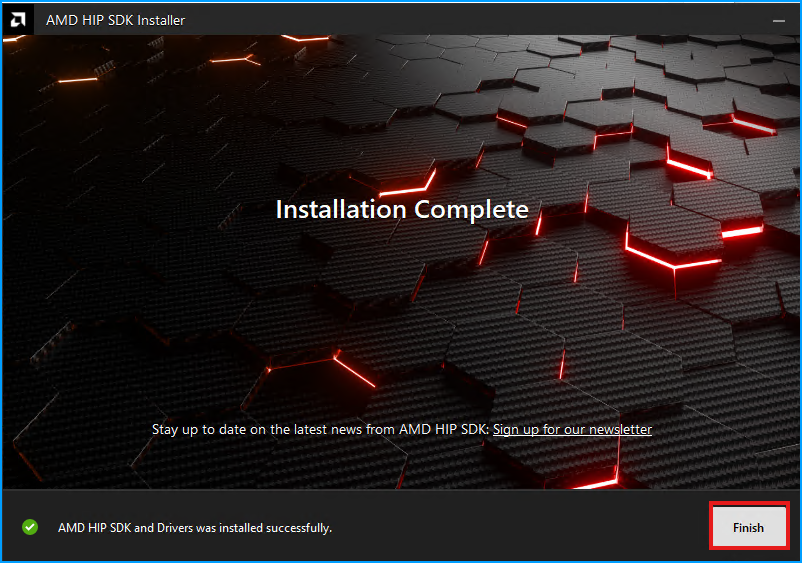 HIP SDK Installation Complete