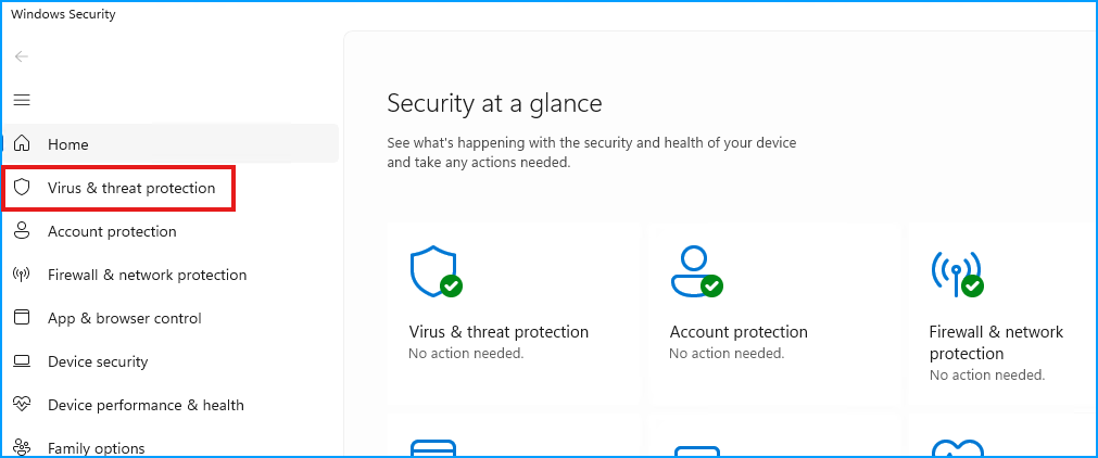 Virus and Threat Protection