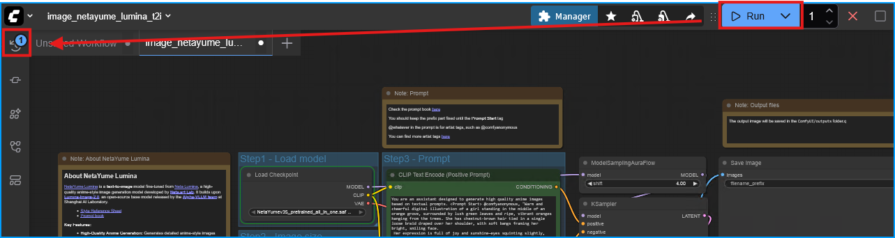 ComfyUI Run and Queue