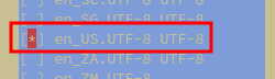 Selecting en_US.UTF-8 Locale