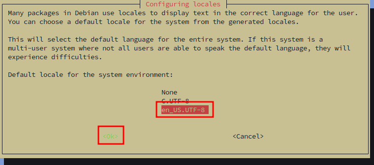 Setting Default Locale to en_US.UTF-8
