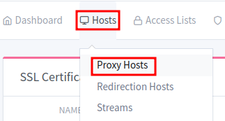Proxy Hosts