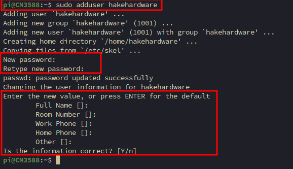 Adding New User on CM3588 Debian Bullseye