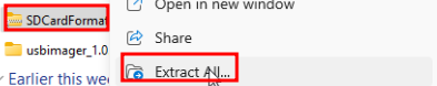 Extract All context menu