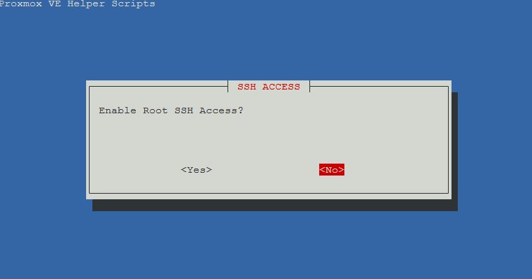 Root SSH Access Setting